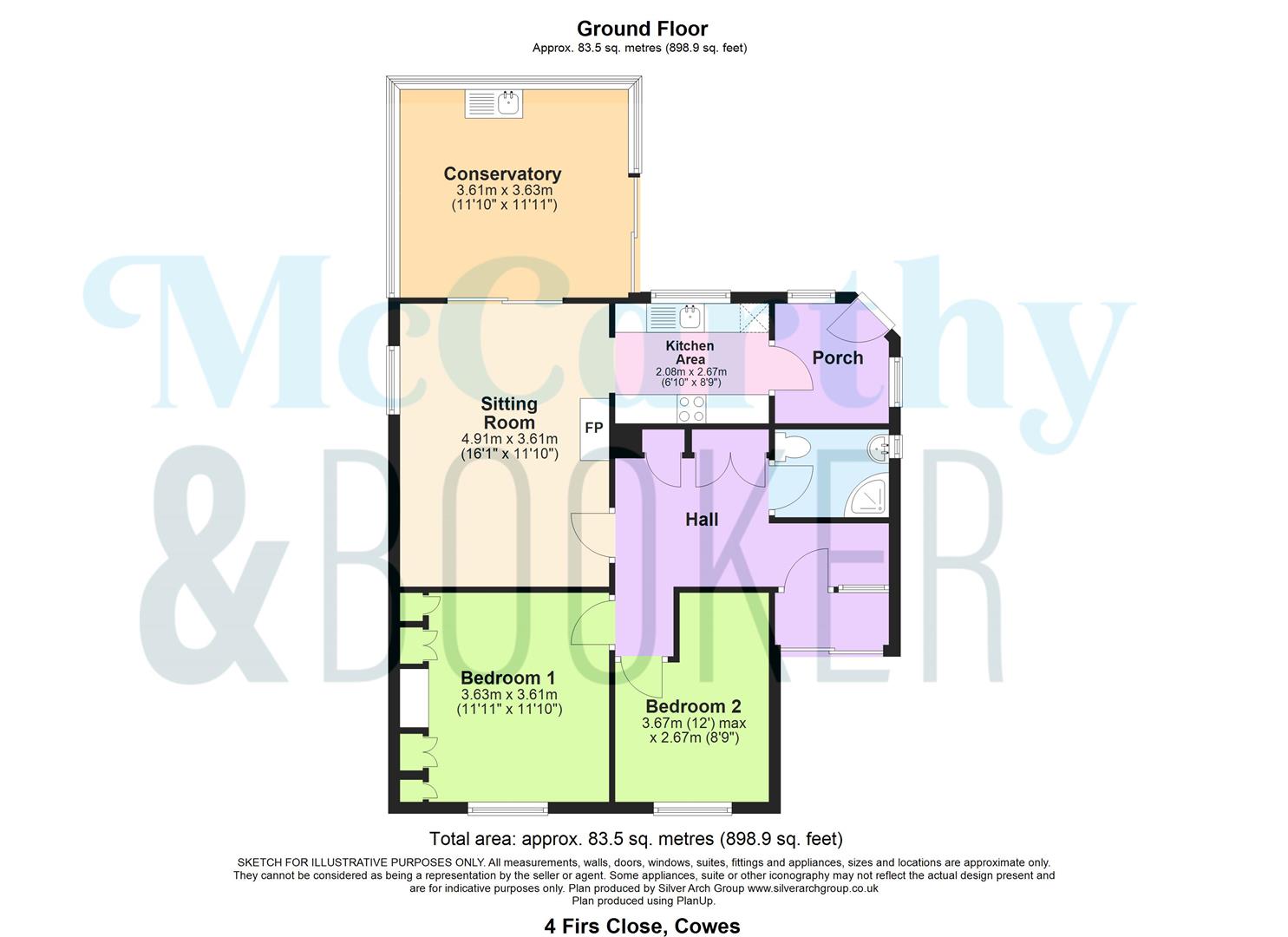 DETACHED WELL PRESENTED BUNGALOW - Firs Close, Cowes floorplan